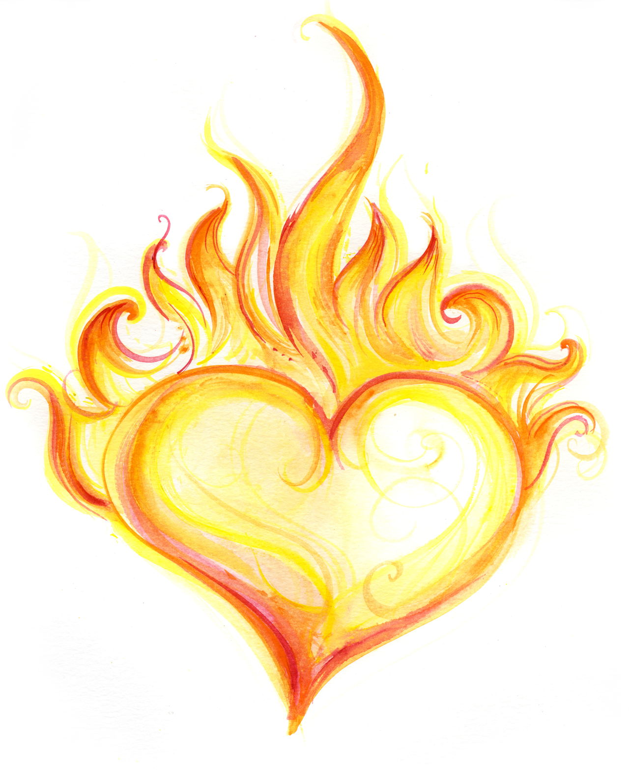 Burning Heart Tattoo