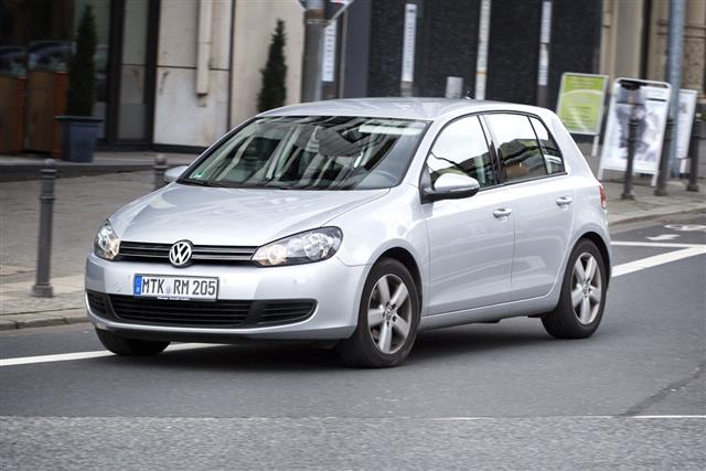 a Volkswagen Golf on the road