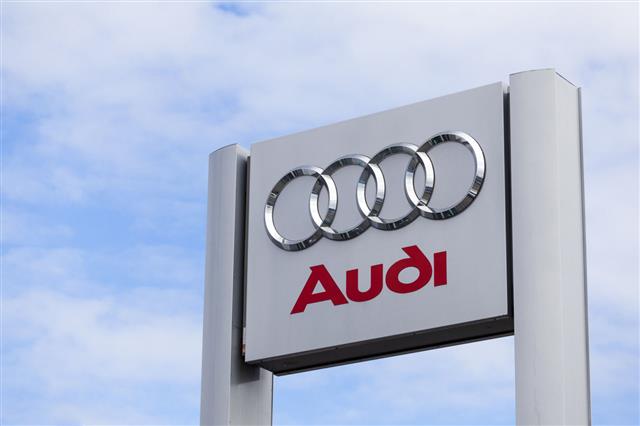 Audi Sign At Car Dealership