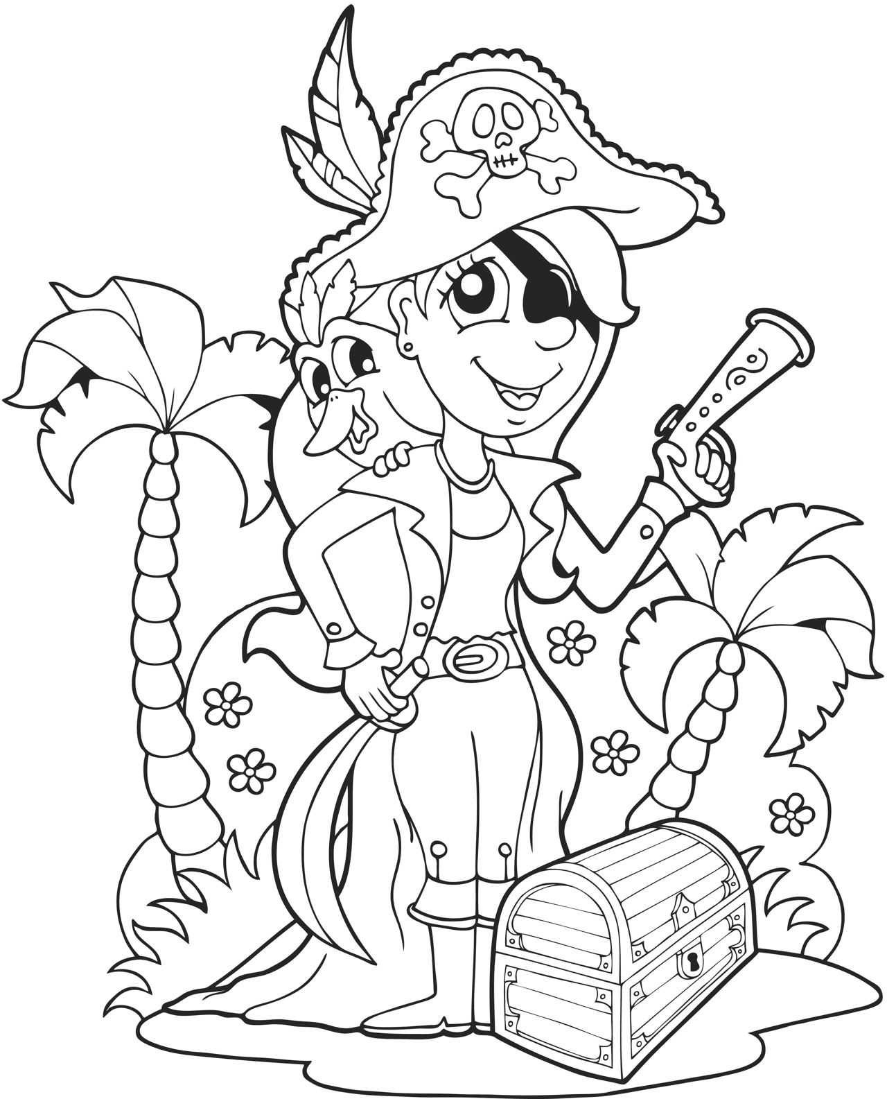 Wonderful Pirate Clip Art And Coloring Pages For Kids Art Hearty