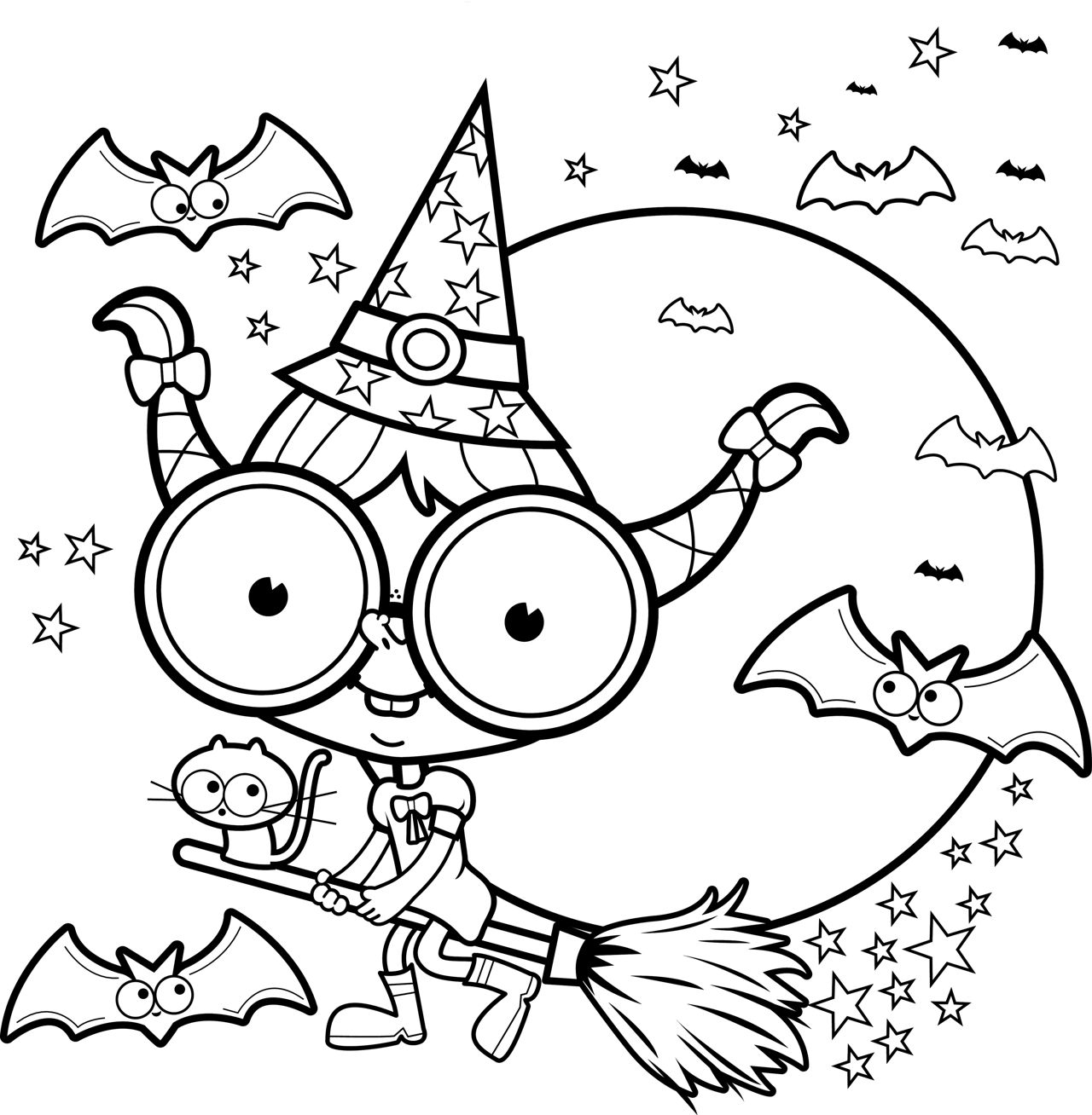 Download Free Printable Halloween Coloring Pages for Kids - Celebration Joy
