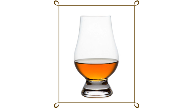 Isolated Whiskey In A Crystal Tasting Glass