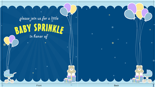 Baby sprinkle invitation card