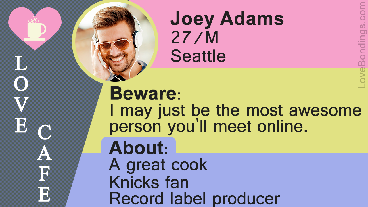 Online dating profile description sample