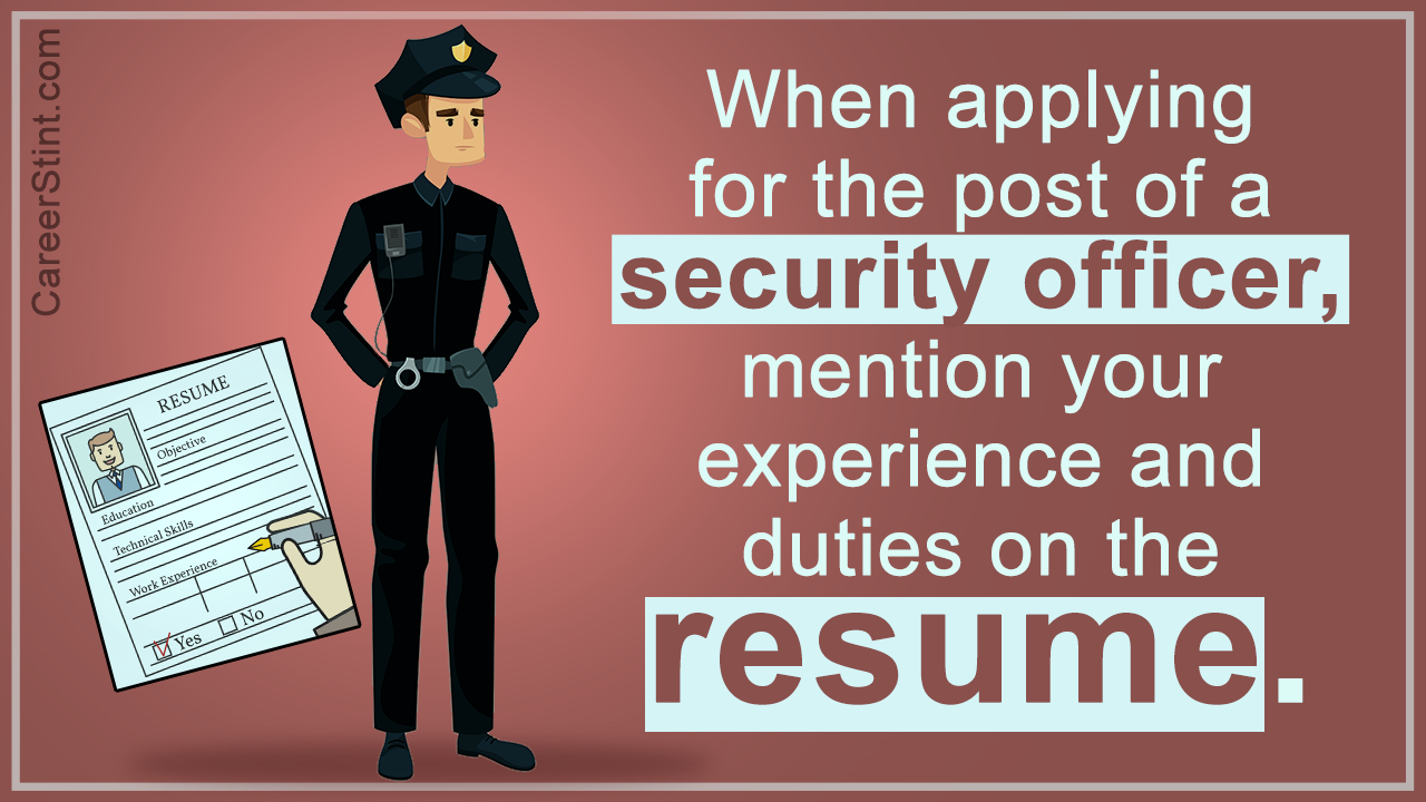 Security Officer Resume Sample