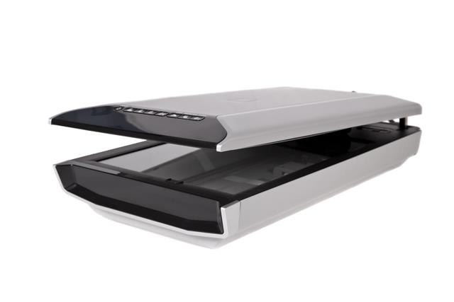 Flatbed scanner isolated on white