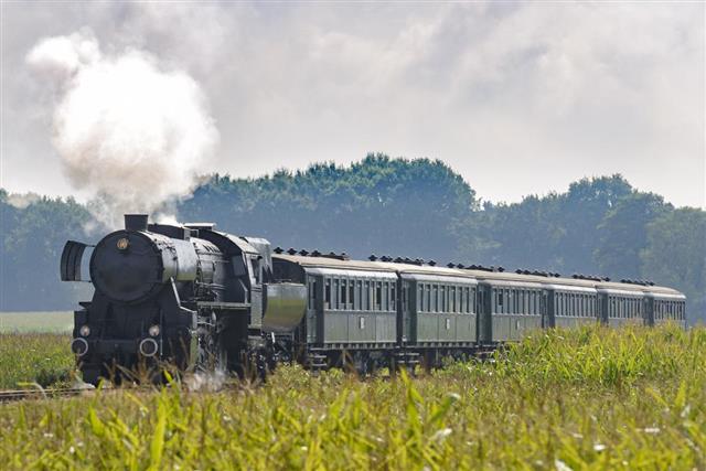 Steam locomotive train