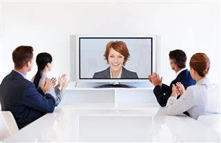 Business Team Having a Video Conference