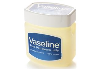 Tub of Vaseline on a white background