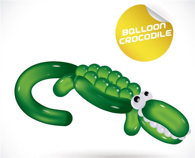 Balloon Crocodile Illustration