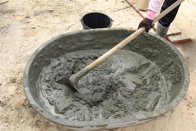 Mixing a cement