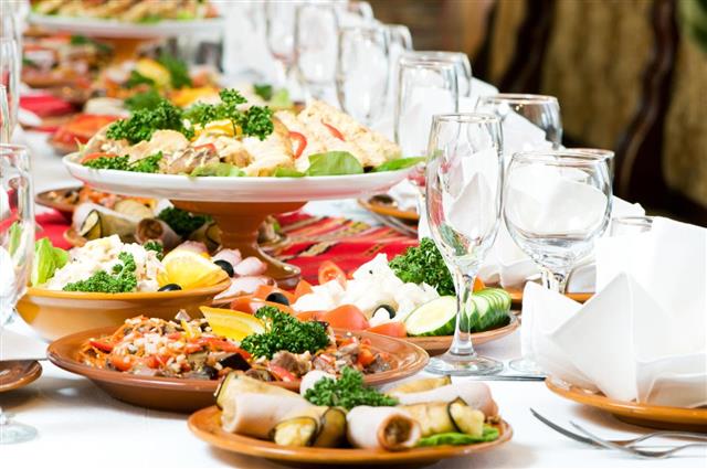 Catering food table