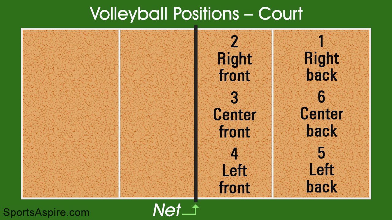 Volleyball Court Positions And Rotations