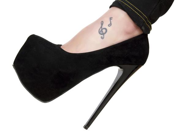 High heels and tattoos