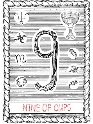 Nine of cups tarot card
