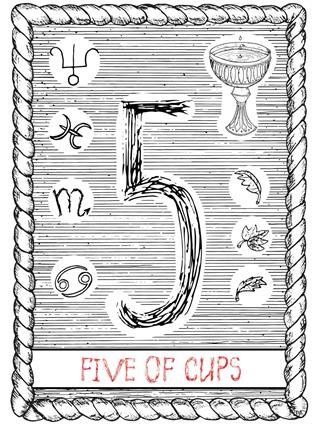Five of cups tarot card