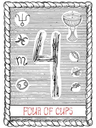 Four of cups tarot card