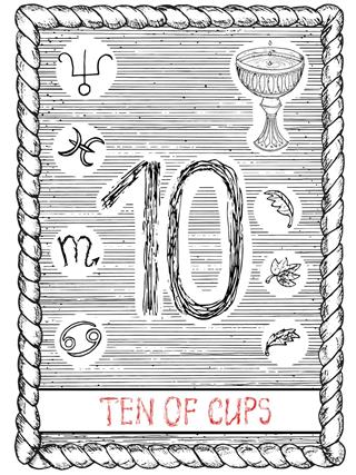 Ten of cups tarot card