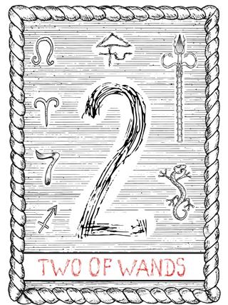 Two of wands tarot card
