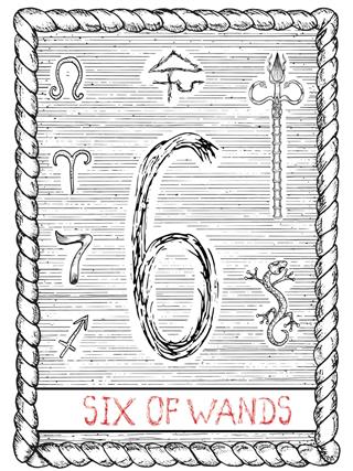 Six of wands tarot card