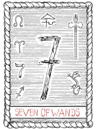 Seven of wands tarot card