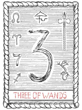 Three of wands tarot card