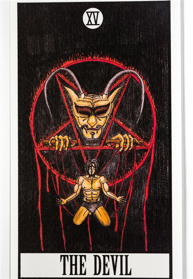 The devil tarot card
