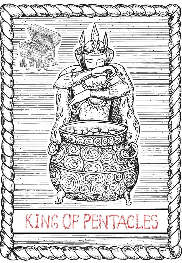 King of pentacles tarot card