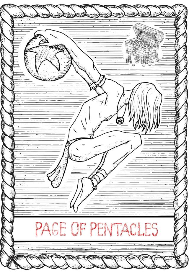 Page of pentacles tarot card