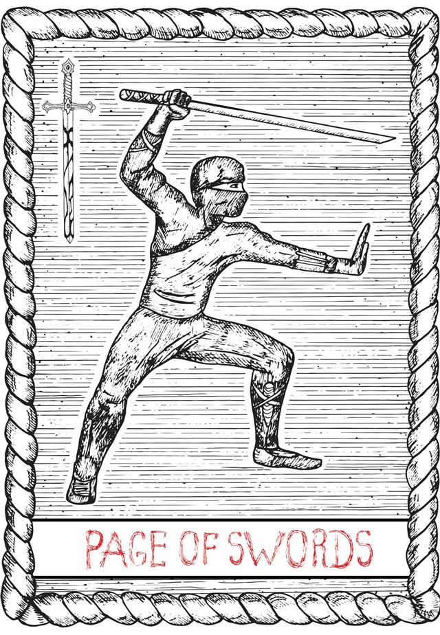 Page of swords tarot card