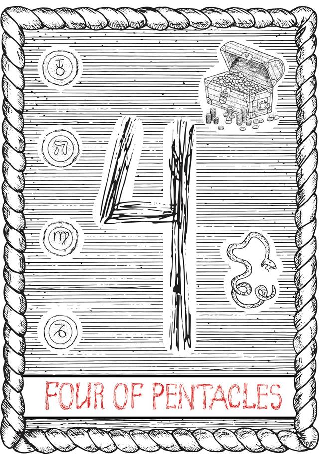 Four of pentacles tarot card