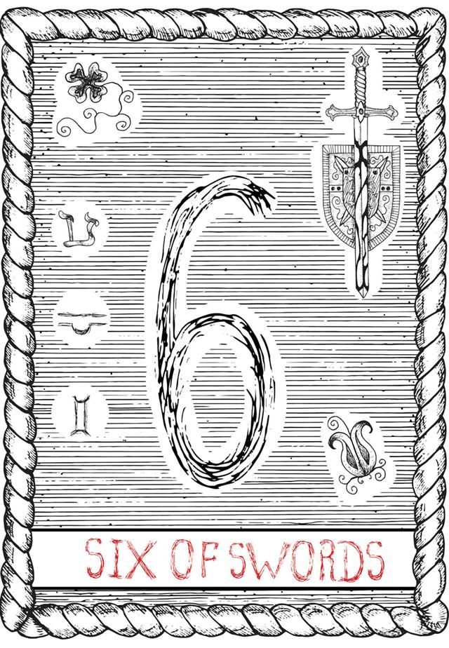 Six of swords tarot card