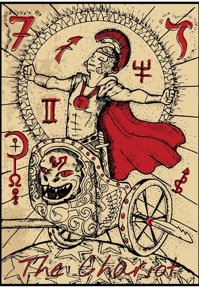 The chariot tarot card