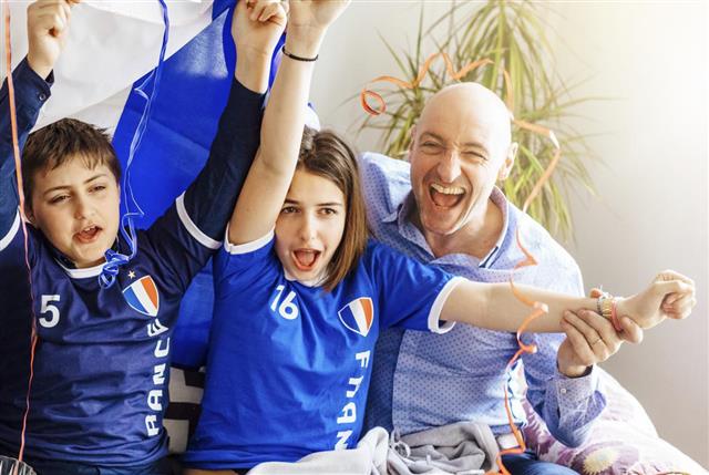 French soccer party at home