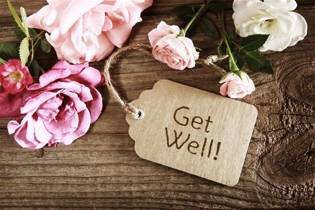 Get well message with roses