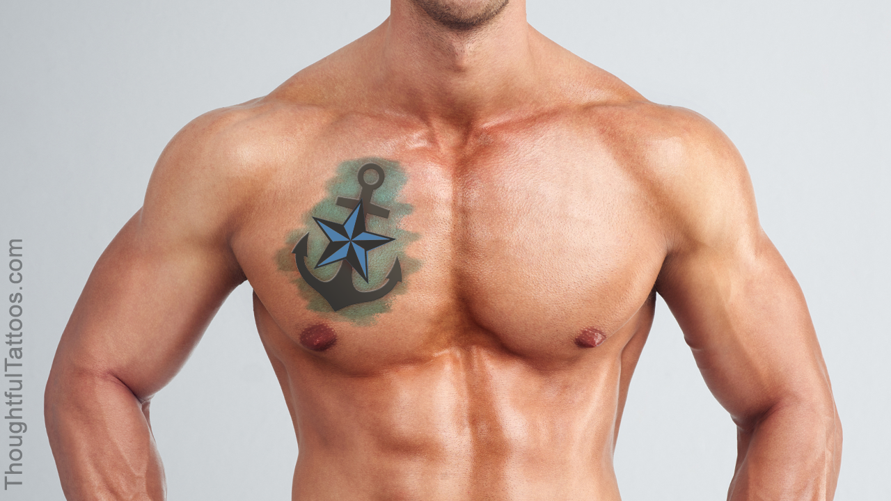 Truly Awesome Nautical Star Tattoos to Sport on the Chest  Thoughtful  Tattoos