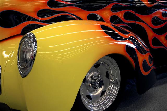 Flame Painted Car