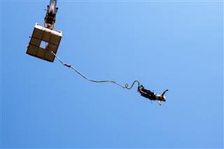 Old Woman Bungee Jumping