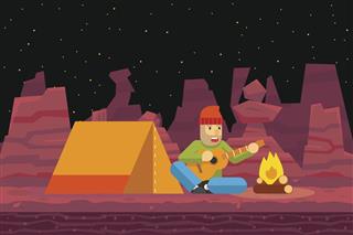 Night Camp Tent Traveler