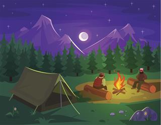 Camping in mountain