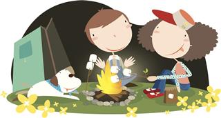 Kids enjoying Campfire