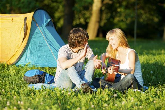 Young Couple Camping