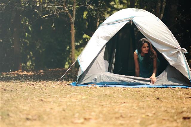 Woman in Jungle Camp