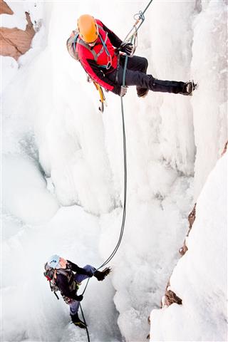 Ice Climbing Couple