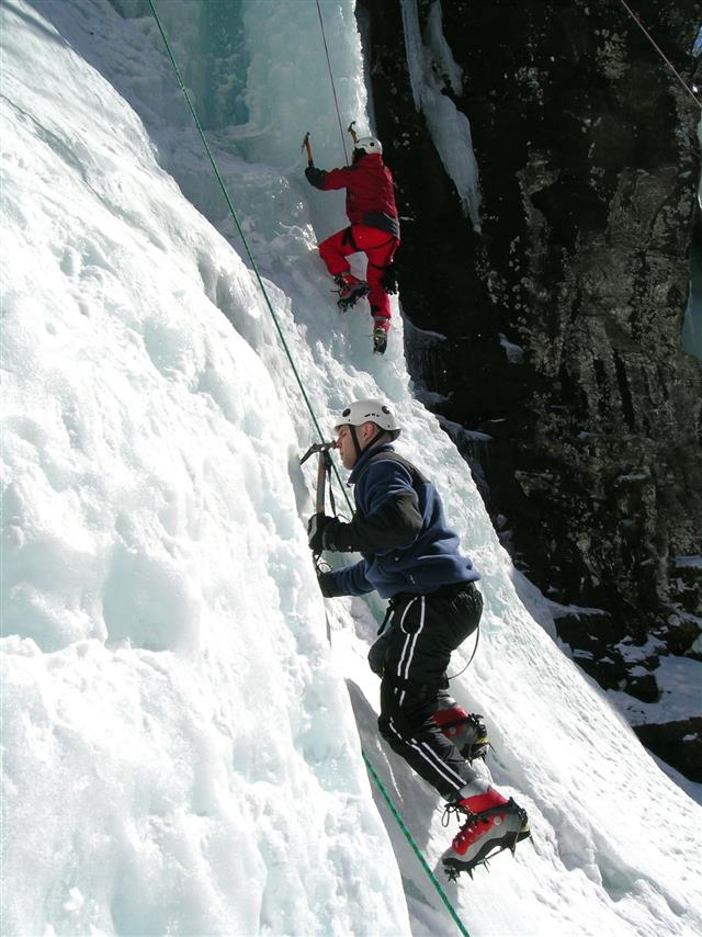 Strong And Fit Ice Climbing