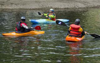 Teaching Kayaking On A Lake