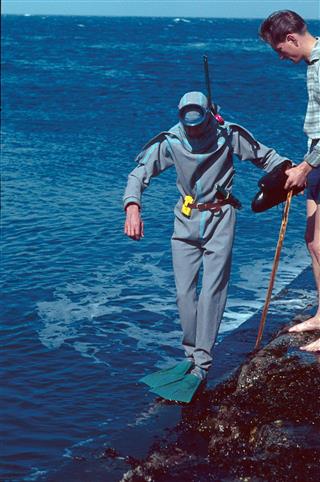 Diver With New Diving Suit