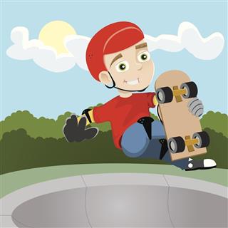 Skateboarder kid
