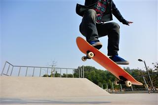 Skateboarding jump