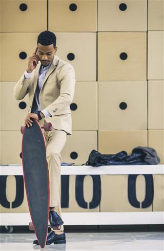 entrepreneur with a skateboard